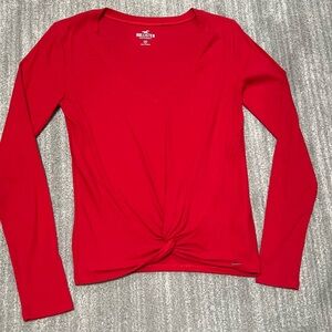 Hollister Women's Scarlet Long Sleeve Tee